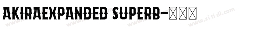 AkiraExpanded SuperB字体转换
